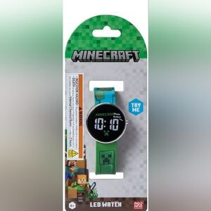 Mojang NWT New Minecraft Creeper LED Watch Adult Size